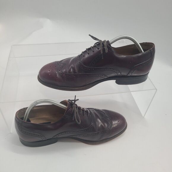 Botany 500 Leather Wing Tip Dress Shoes US Size 10W Burgundy main image 11